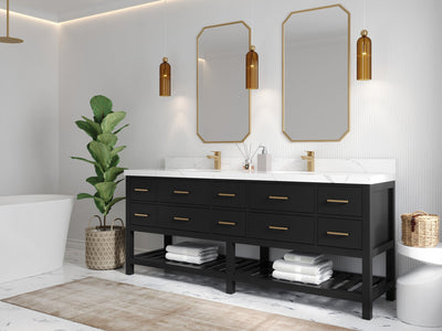Parker 84 in. W x 22 in. D Double Sink Bathroom Vanity - Willow Bath and Vanity