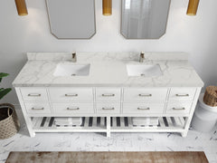 Parker 84 in. W x 22 in. D Double Sink Bathroom Vanity - photo 29