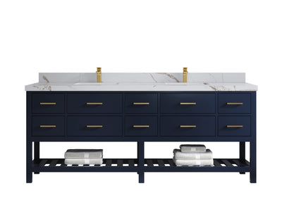 Parker 84 in. W x 22 in. D Double Sink Bathroom Vanity - Willow Bath and Vanity