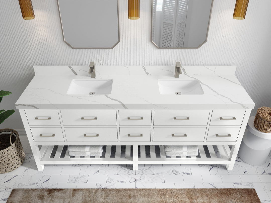 Parker 84 in. W x 22 in. D Double Sink Bathroom Vanity - Willow Bath and Vanity