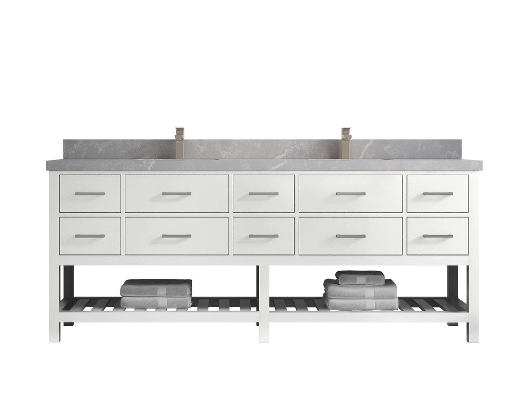 Parker 84 in. W x 22 in. D Double Sink Bathroom Vanity - Willow Bath and Vanity