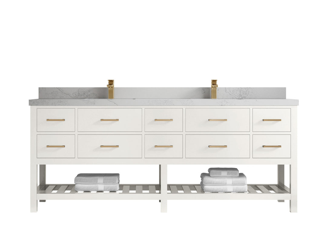 Parker 84 in. W x 22 in. D Double Sink Bathroom Vanity - Willow Bath and Vanity