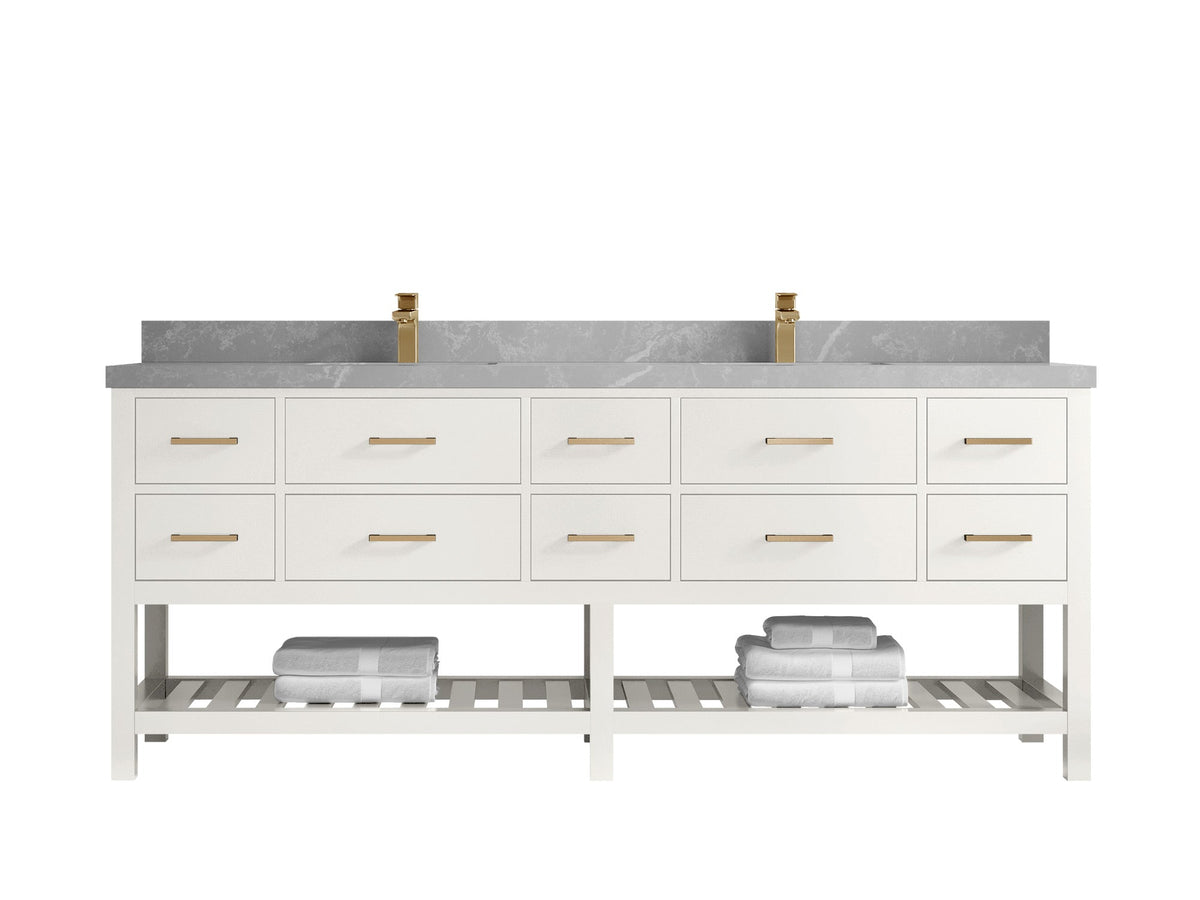 Parker 84 in. W x 22 in. D Double Sink Bathroom Vanity - Willow Bath and Vanity