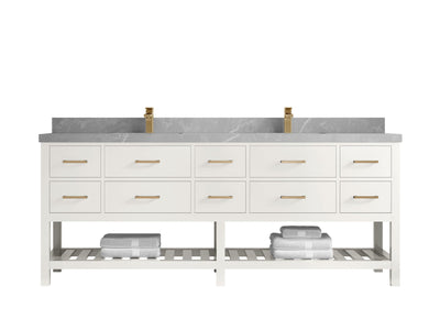 Parker 84 in. W x 22 in. D Double Sink Bathroom Vanity - Willow Bath and Vanity