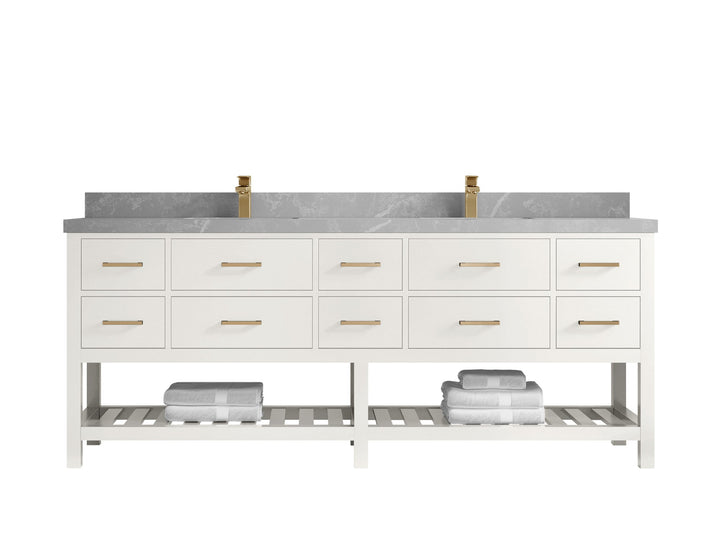 Parker 84 in. W x 22 in. D Double Sink Bathroom Vanity - photo 26