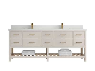 Parker 84 in. W x 22 in. D Double Sink Bathroom Vanity - Willow Bath and Vanity