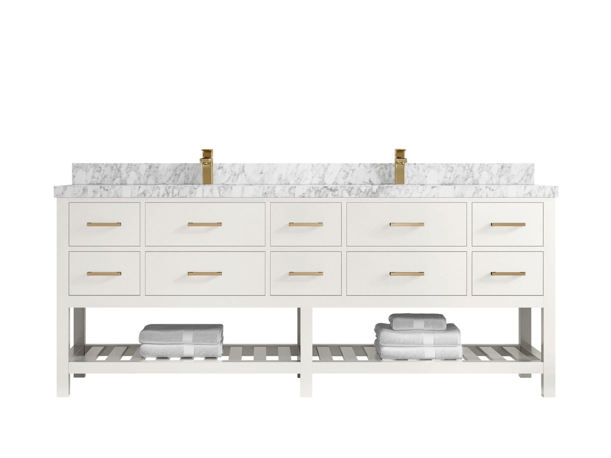 Parker 84 in. W x 22 in. D Double Sink Bathroom Vanity - Willow Bath and Vanity