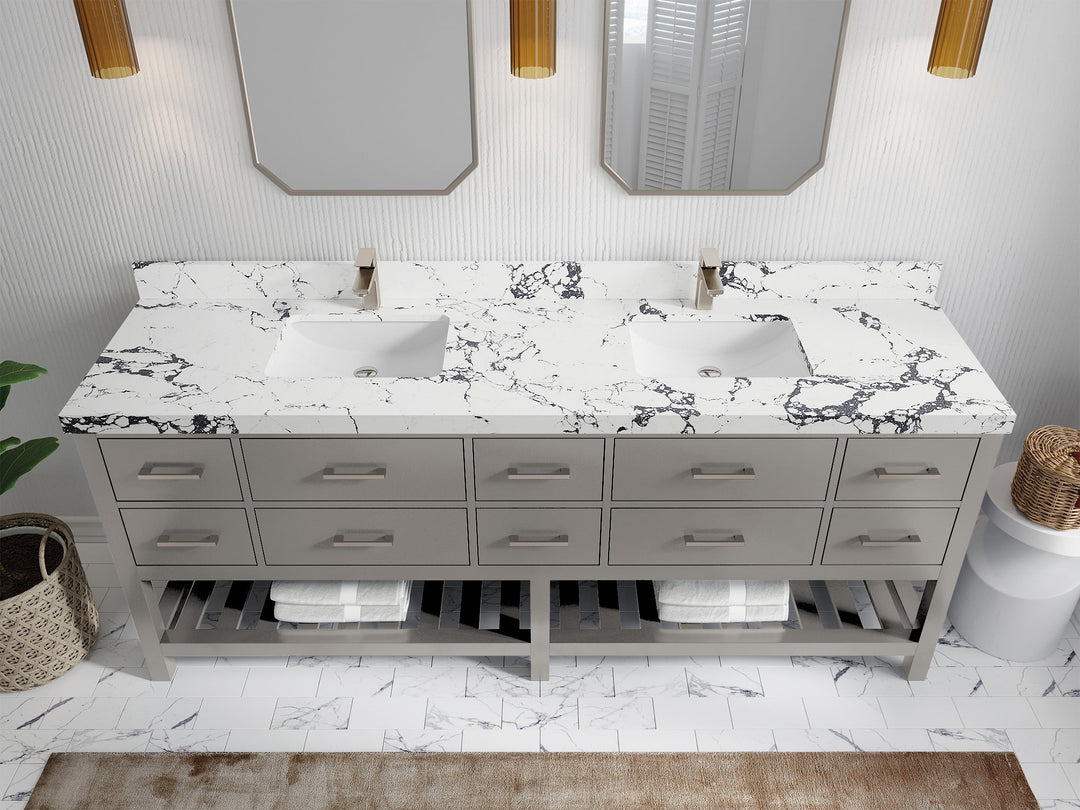 Parker 84 in. W x 22 in. D Double Sink Bathroom Vanity - Willow Bath and Vanity