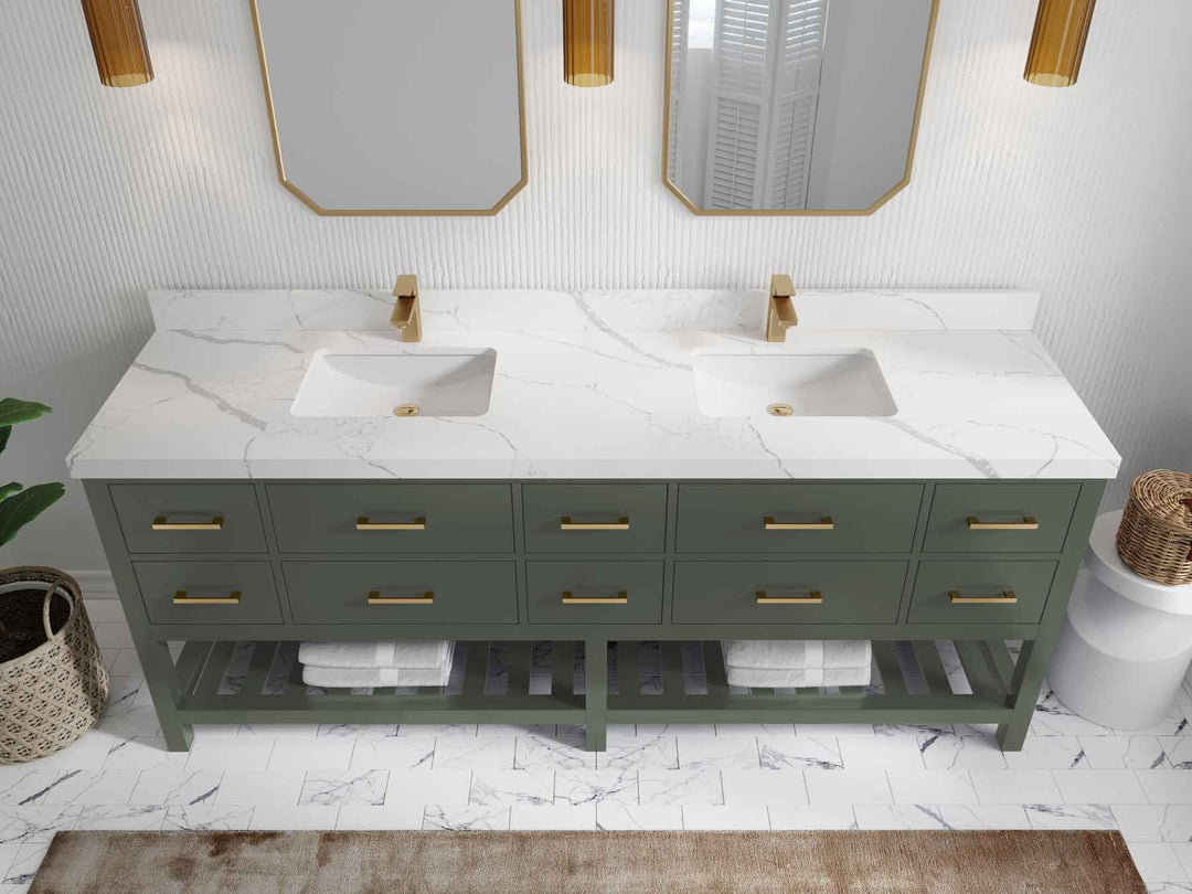 Parker 84 in. W x 22 in. D Double Sink Bathroom Vanity - Willow Bath and Vanity