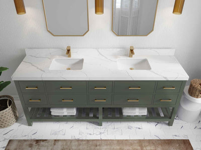 Parker 84 in. W x 22 in. D Double Sink Bathroom Vanity - Willow Bath and Vanity