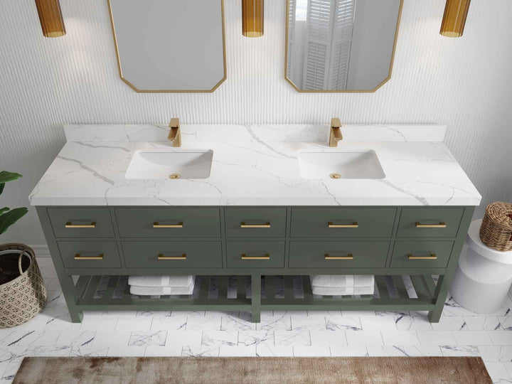 Parker 84 in. W x 22 in. D Double Sink Bathroom Vanity - photo 4