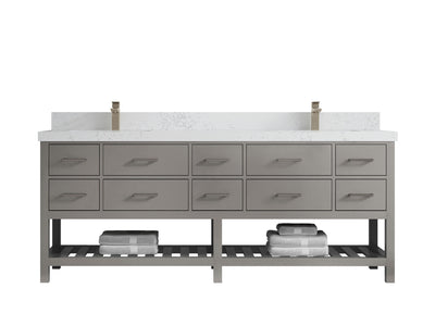 Parker 84 in. W x 22 in. D Double Sink Bathroom Vanity - Willow Bath and Vanity