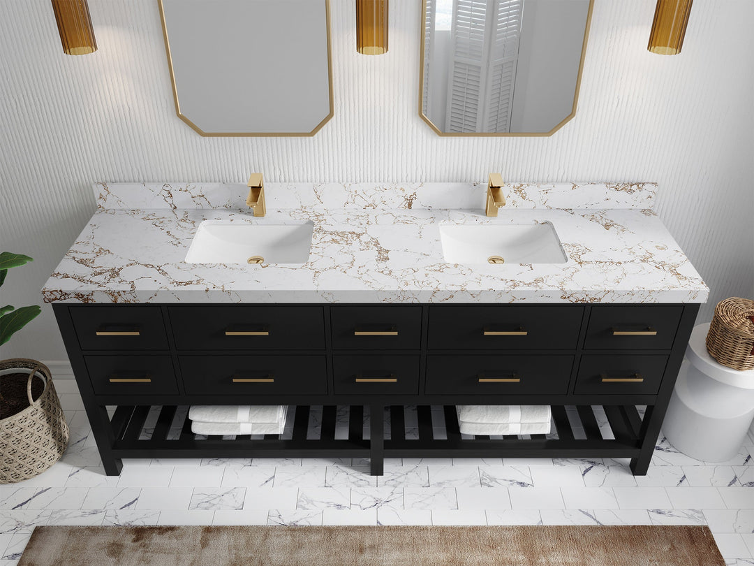 Parker 84 in. W x 22 in. D Double Sink Bathroom Vanity - Willow Bath and Vanity