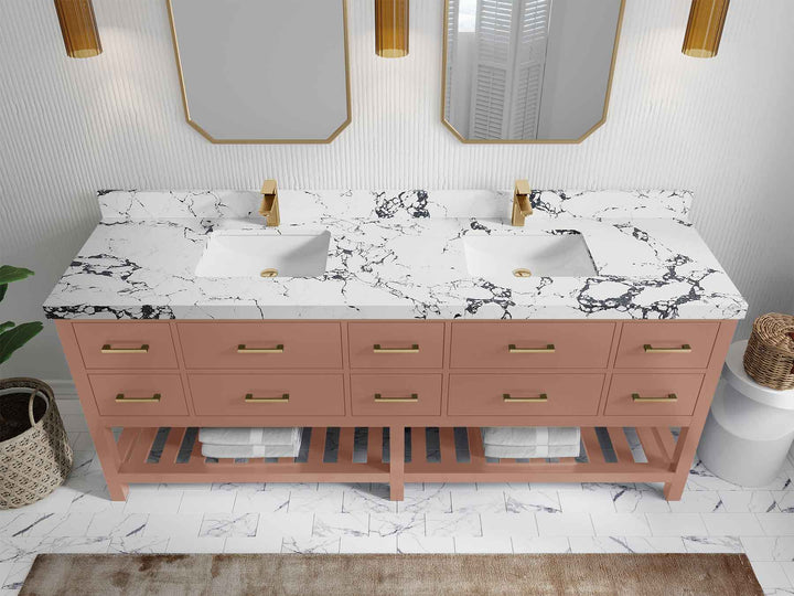 Parker 84 in. W x 22 in. D Double Sink Bathroom Vanity - photo 27