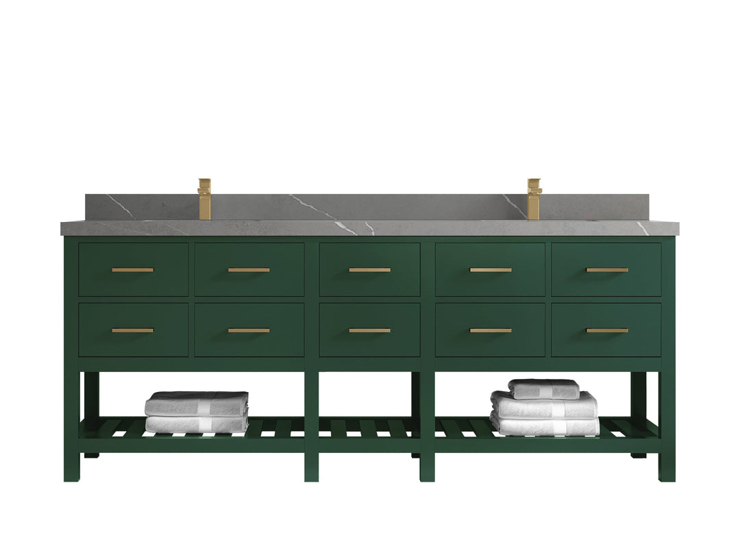 Parker 84 in. W x 22 in. D Double Sink Bathroom Vanity | 
              
                Lafayette Green
                
                  
             - PRK_LGN_CA_BK_84 - photo №16