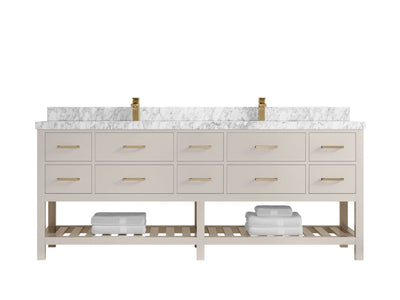 Parker 84 in. W x 22 in. D Double Sink Bathroom Vanity - Willow Bath and Vanity