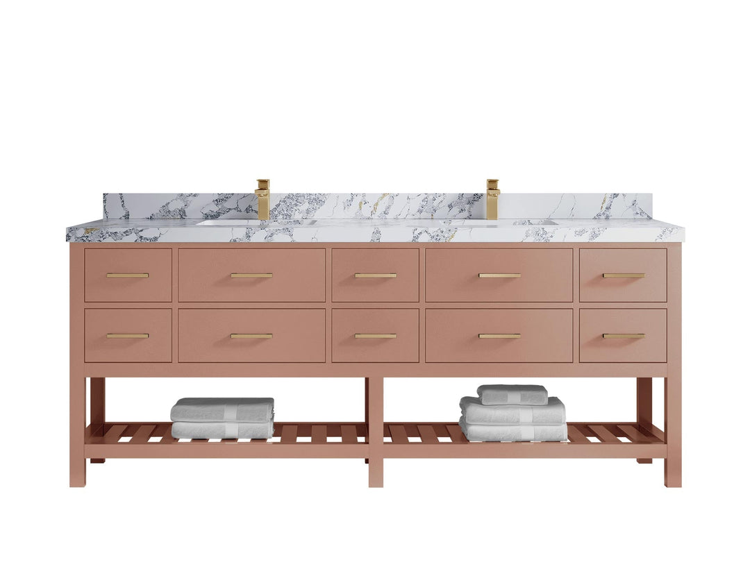 Parker 84 in. W x 22 in. D Double Sink Bathroom Vanity - Willow Bath and Vanity