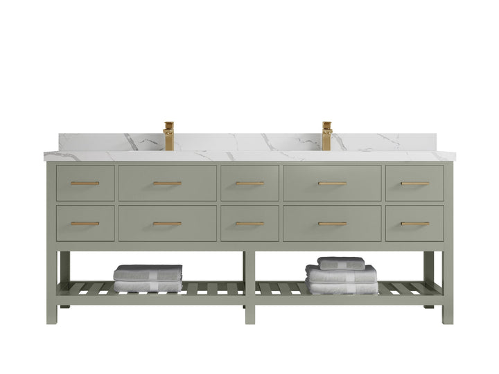 Parker 84 in. W x 22 in. D Double Sink Bathroom Vanity - photo 12