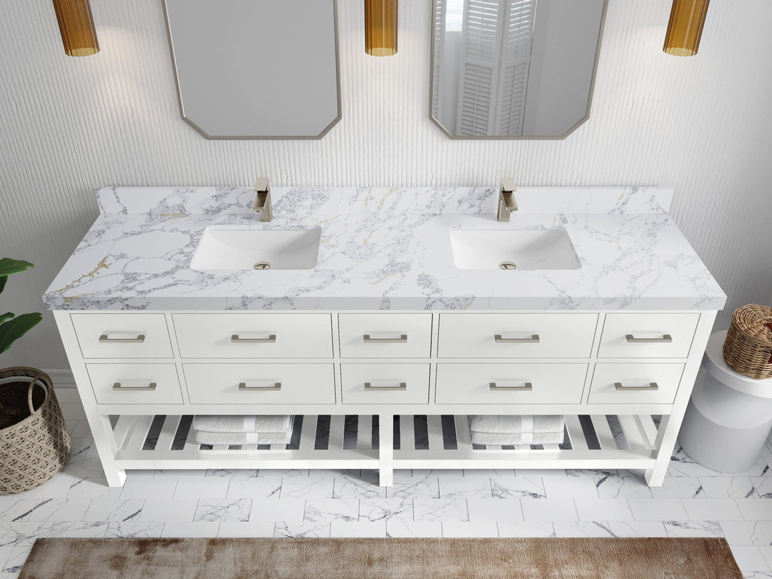 Parker 84 in. W x 22 in. D Double Sink Bathroom Vanity - Willow Bath and Vanity