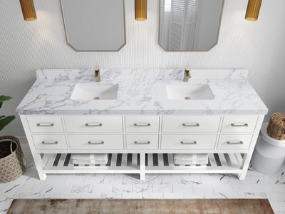 Parker 84 in. W x 22 in. D Double Sink Bathroom Vanity - Willow Bath and Vanity