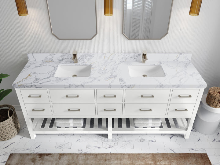Parker 84 in. W x 22 in. D Double Sink Bathroom Vanity - photo 19