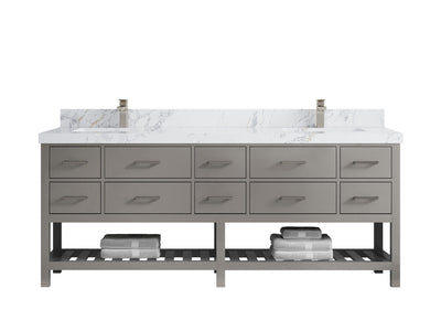 Parker 84 in. W x 22 in. D Double Sink Bathroom Vanity - Willow Bath and Vanity