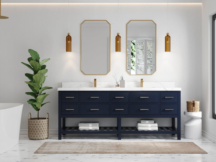 Parker 84 in. W x 22 in. D Double Sink Bathroom Vanity - photo 4