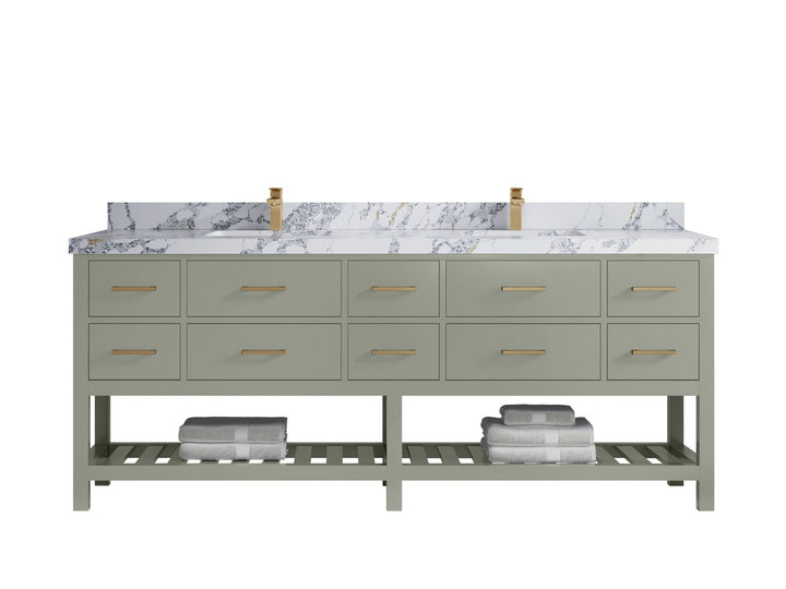 Parker 84 in. W x 22 in. D Double Sink Bathroom Vanity - photo 24