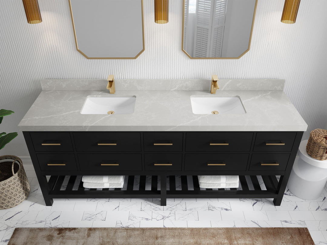 Parker 84 in. W x 22 in. D Double Sink Bathroom Vanity - Willow Bath and Vanity