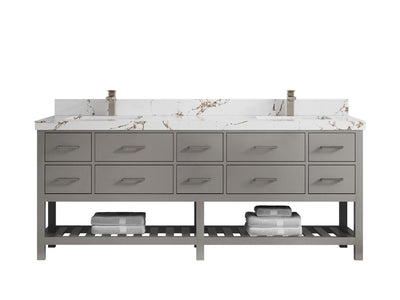 Parker 84 in. W x 22 in. D Double Sink Bathroom Vanity - Willow Bath and Vanity