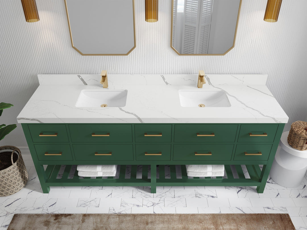 Parker 84 in. W x 22 in. D Double Sink Bathroom Vanity - Willow Bath and Vanity