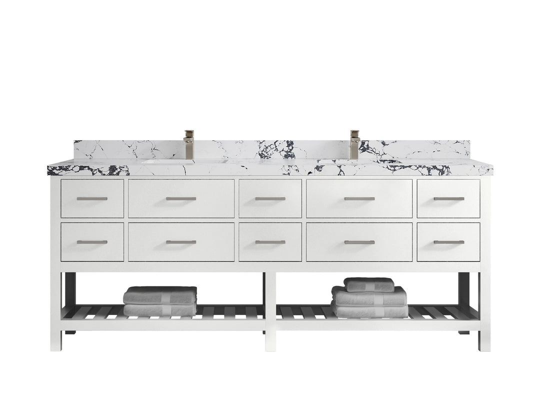 Parker 84 in. W x 22 in. D Double Sink Bathroom Vanity - Willow Bath and Vanity