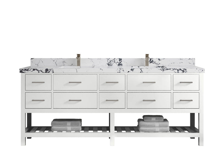 Parker 84 in. W x 22 in. D Double Sink Bathroom Vanity - photo 28