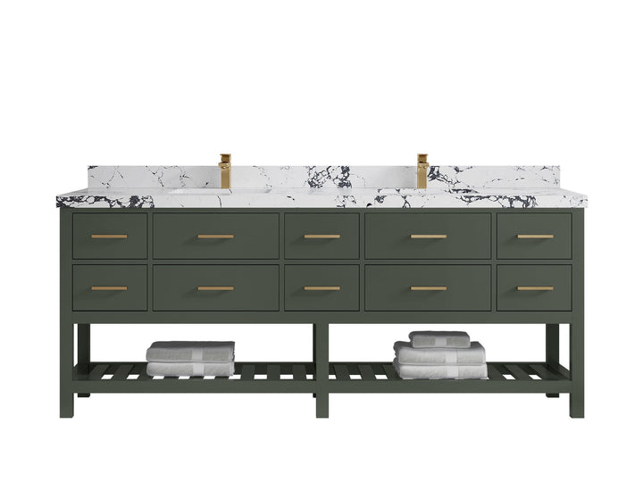 Parker 84 in. W x 22 in. D Double Sink Bathroom Vanity - photo 25