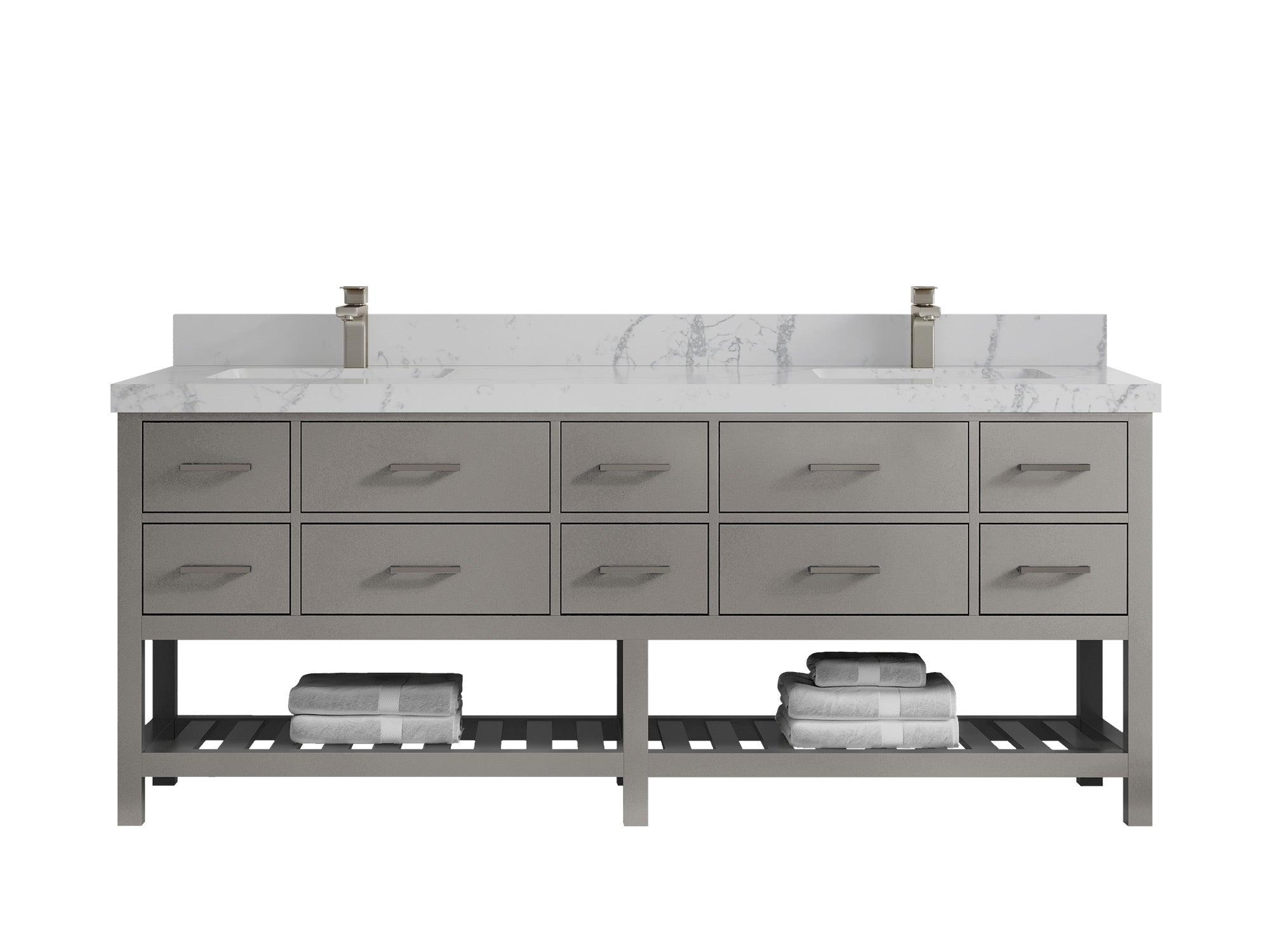 Parker 84 in. W x 22 in. D Double Sink Bathroom Vanity - Willow Bath and Vanity