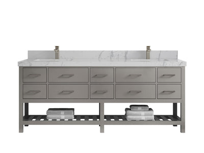 Parker 84 in. W x 22 in. D Double Sink Bathroom Vanity - Willow Bath and Vanity