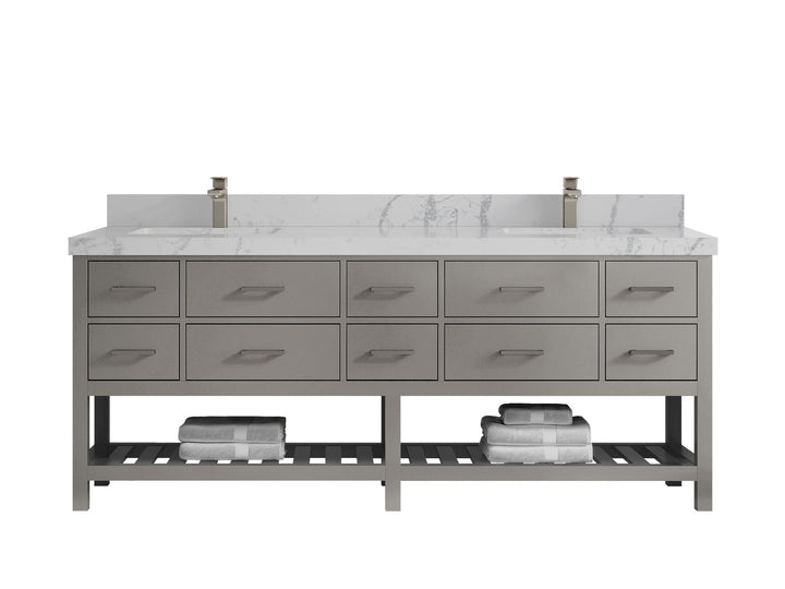 Parker 84 in. W x 22 in. D Double Sink Bathroom Vanity - photo 36