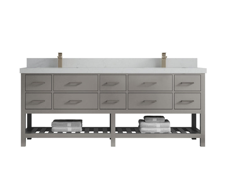 Parker 84 in. W x 22 in. D Double Sink Bathroom Vanity - photo 12