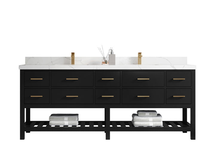 Parker 84 in. W x 22 in. D Double Sink Bathroom Vanity - photo 1