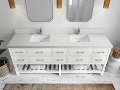Parker 84 in. W x 22 in. D Double Sink Bathroom Vanity - photo 9