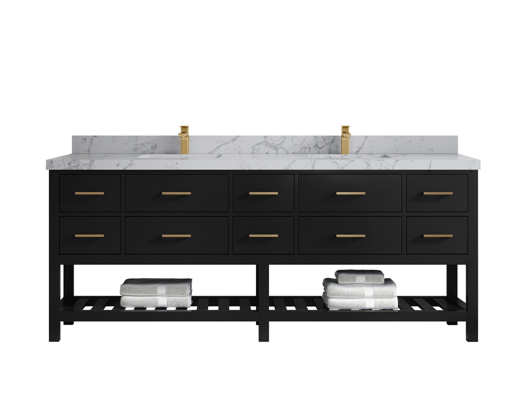 Parker 84 in. W x 22 in. D Double Sink Bathroom Vanity - Willow Bath and Vanity