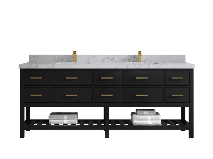 Parker 84 in. W x 22 in. D Double Sink Bathroom Vanity - photo 40