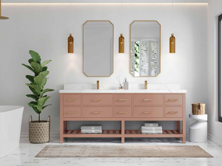Parker 84 in. W x 22 in. D Double Sink Bathroom Vanity - photo 4