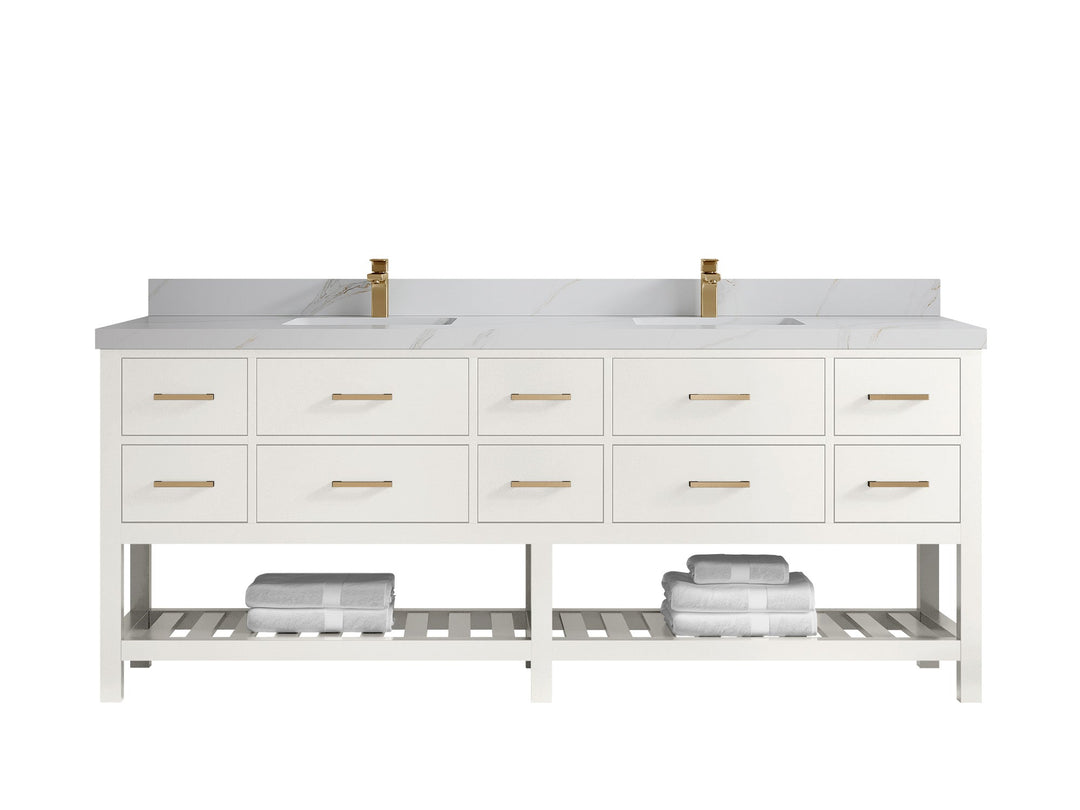 Parker 84 in. W x 22 in. D Double Sink Bathroom Vanity - Willow Bath and Vanity