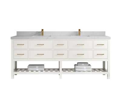 Parker 84 in. W x 22 in. D Double Sink Bathroom Vanity - Willow Bath and Vanity