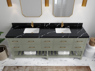 Parker 84 in. W x 22 in. D Double Sink Bathroom Vanity - Willow Bath and Vanity