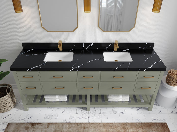 Parker 84 in. W x 22 in. D Double Sink Bathroom Vanity - photo 11