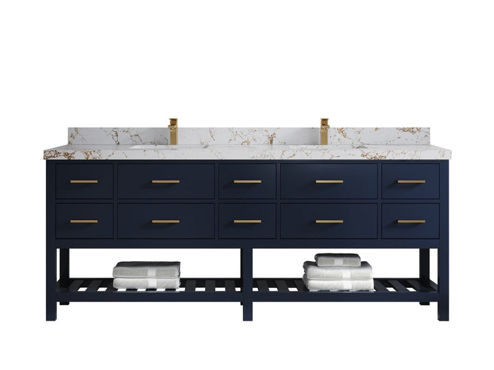 Parker 84 in. W x 22 in. D Double Sink Bathroom Vanity - photo 30