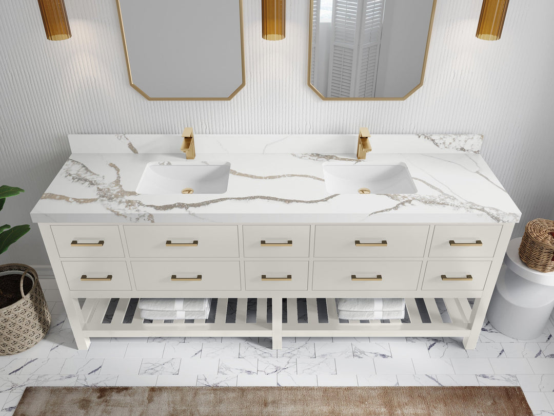 Parker 84 in. W x 22 in. D Double Sink Bathroom Vanity - Willow Bath and Vanity