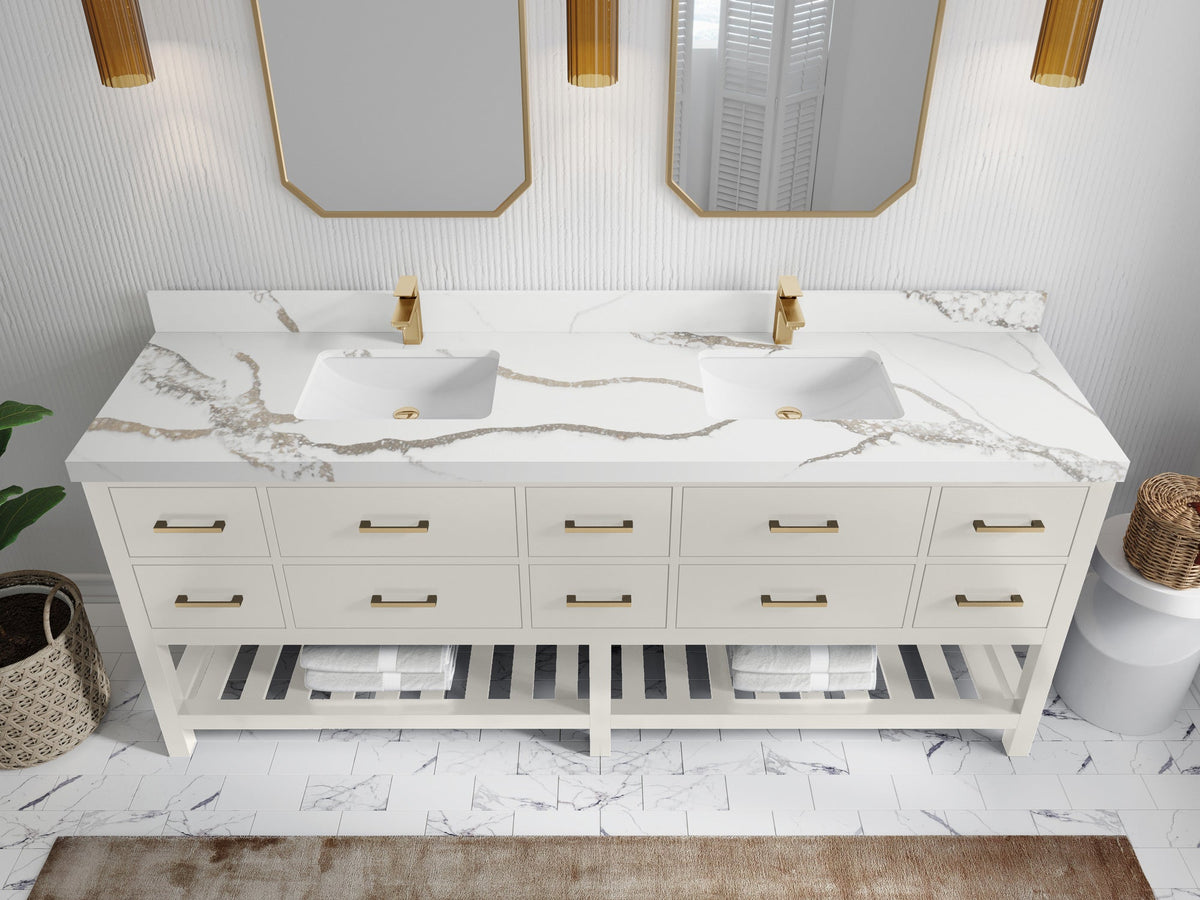 Parker 84 in. W x 22 in. D Double Sink Bathroom Vanity - Willow Bath and Vanity